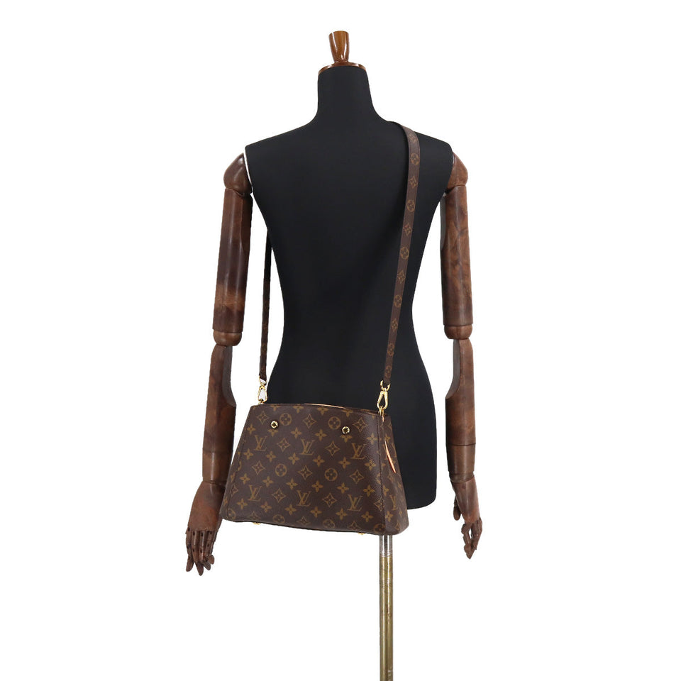 Louis Vuitton Monogram Montaigne BB 2way Hand Shoulder Bag Brown