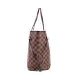Louis Vuitton Damier Neverfull MM Tote Bag Ebene Brown Gold Metal