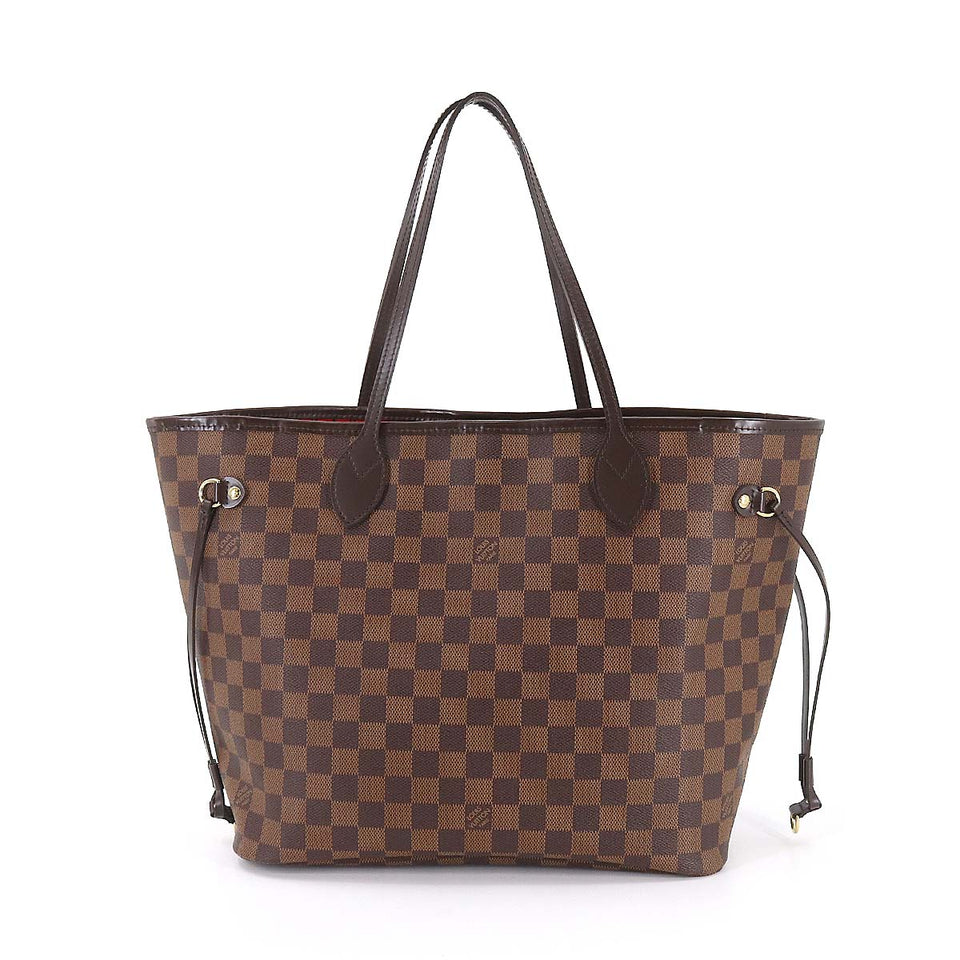 Louis Vuitton Damier Neverfull MM Tote Bag Ebene Brown