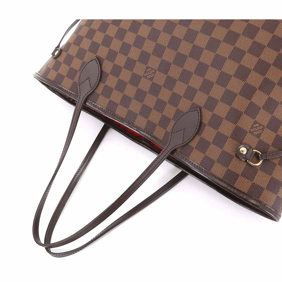 Louis Vuitton Damier Neverfull MM Tote Bag Ebene Brown