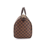 Louis Vuitton Damier Speedy 30 Hand Bag Ebene Brown Gold Hardware