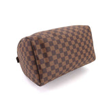 Louis Vuitton Damier Speedy 30 Hand Bag Ebene Brown Gold Hardware