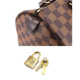 Louis Vuitton Damier Speedy 30 Hand Bag Ebene Brown Gold Hardware
