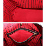 Louis Vuitton Damier Neverfull MM Tote Bag Ebene Cerise Brown