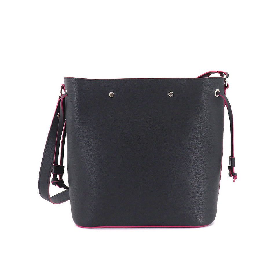 Louis Vuitton Lock Me Bucket Shoulder Bag Leather Noir