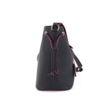Louis Vuitton Lock Me Bucket Shoulder Bag Leather Noir