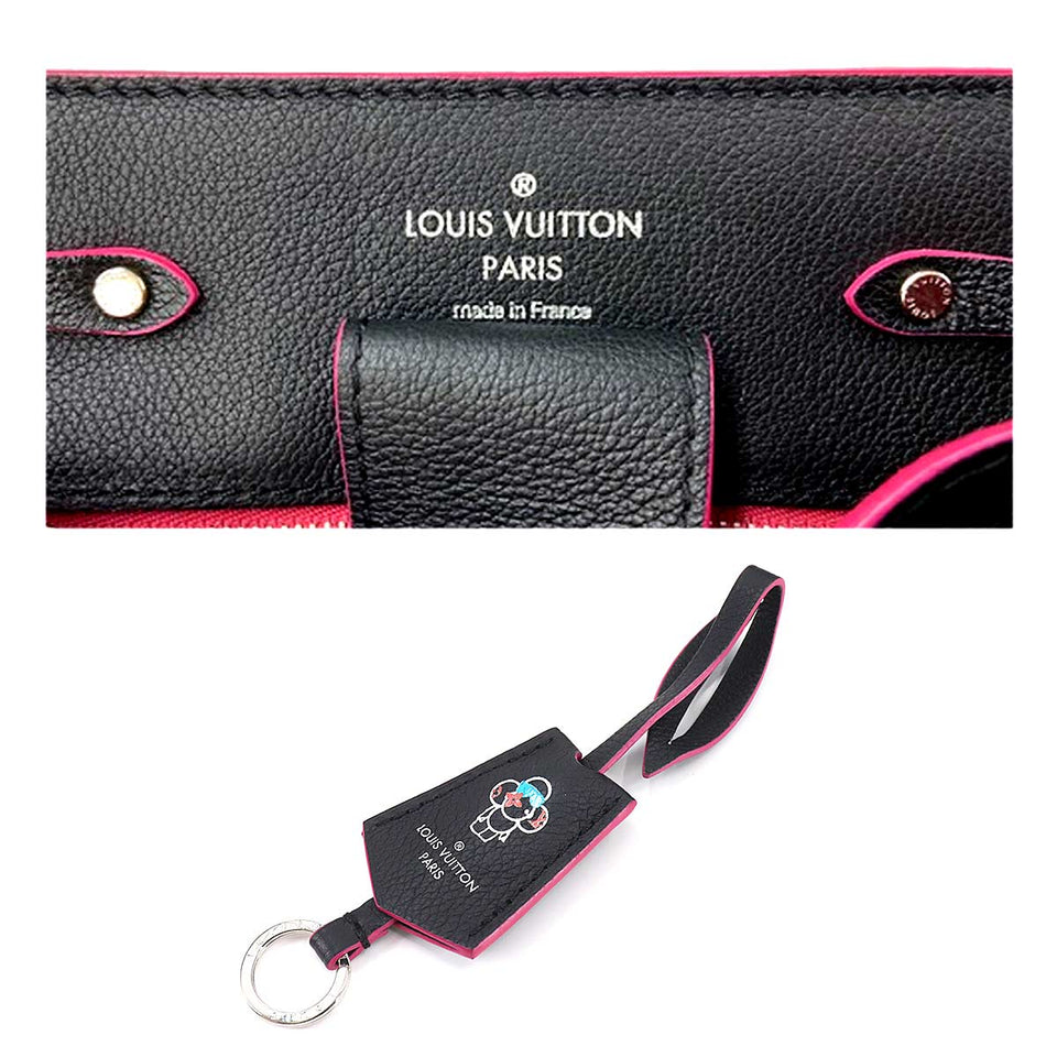 Louis Vuitton Lock Me Bucket Shoulder Bag Leather Noir
