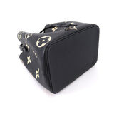 Louis Vuitton Bicolor Emplant NeoNoe MM Shoulder Bag Leather Black Beige