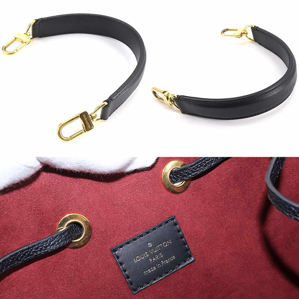 Louis Vuitton Bicolor Emplant NeoNoe MM Shoulder Bag Leather Black Beige