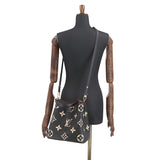 Louis Vuitton Bicolor Emplant NeoNoe MM Shoulder Bag Leather Black Beige