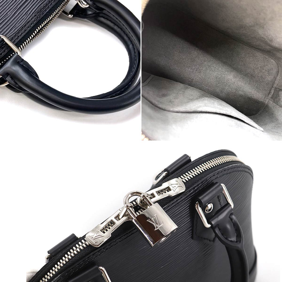 Louis Vuitton Epi Alma BB 2way Hand Shoulder Bag Leather Noir