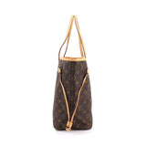Louis Vuitton Monogram Neverfull MM Tote Bag Brown Beige