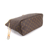 Louis Vuitton Monogram Neverfull MM Tote Bag Brown Beige