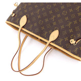 Louis Vuitton Monogram Neverfull MM Tote Bag Brown Beige