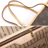 Louis Vuitton Monogram Neverfull MM Tote Bag Brown Beige