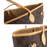 Louis Vuitton Monogram Neverfull MM Tote Bag Brown Beige