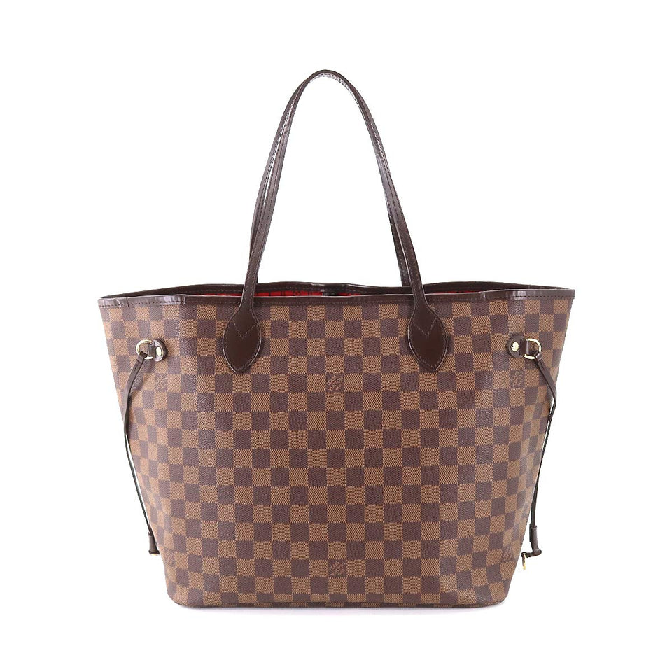 Louis Vuitton Damier Neverfull MM Tote Bag Ebene Brown