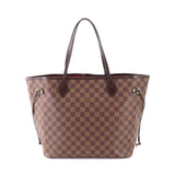 Louis Vuitton Damier Neverfull MM Tote Bag Ebene Brown