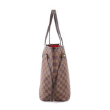 Louis Vuitton Damier Neverfull MM Tote Bag Ebene Brown