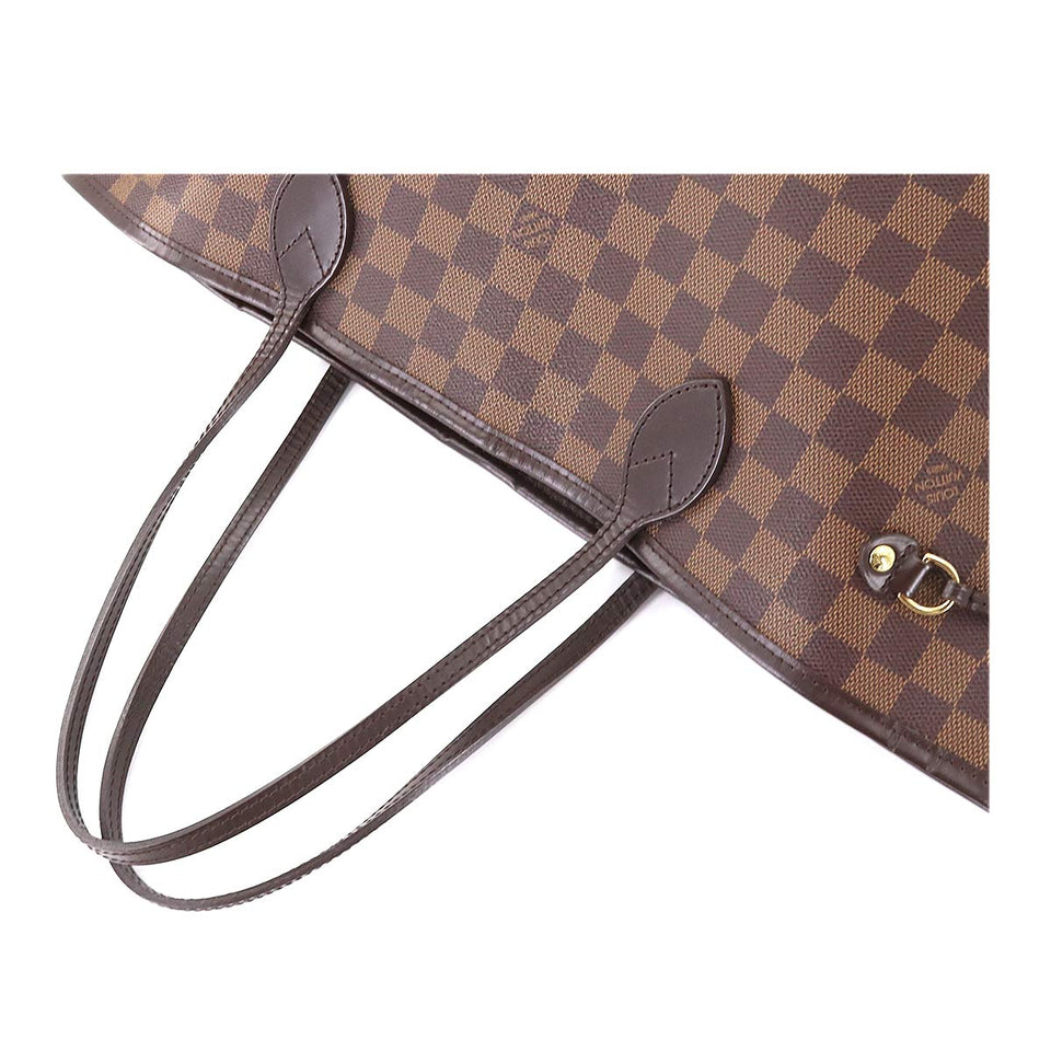 Louis Vuitton Damier Neverfull MM Tote Bag Ebene Brown