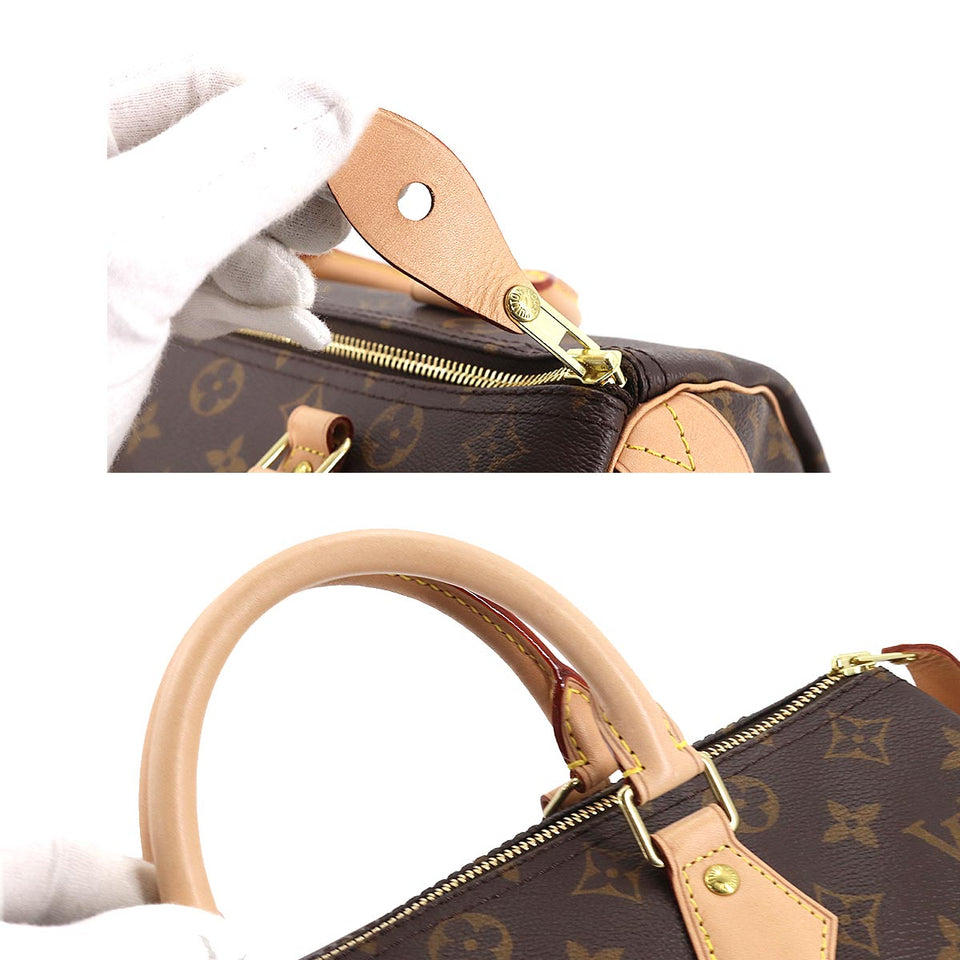 Louis Vuitton Monogram Speedy 30 Hand Bag Brown