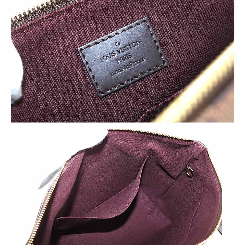 Louis Vuitton Damier Jena PM Tote Shoulder Bag Ebene Brown