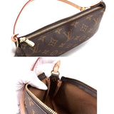 Louis Vuitton Monogram Pochette Accessoires Hand Bag Brown