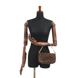 Louis Vuitton Monogram Pochette Accessoires Hand Bag Brown
