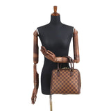Louis Vuitton Damier Brera Hand Bag Ebene Brown Gold Hardware