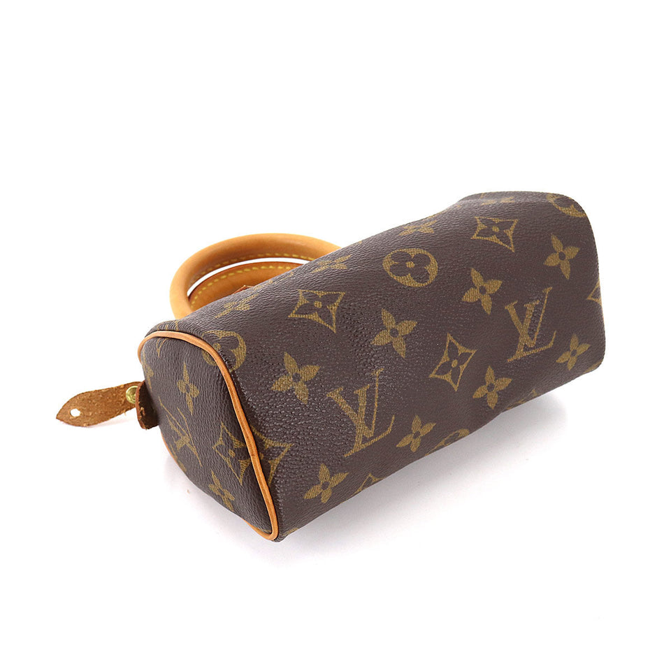 Louis Vuitton Monogram Mini Speedy Hand Bag Brown