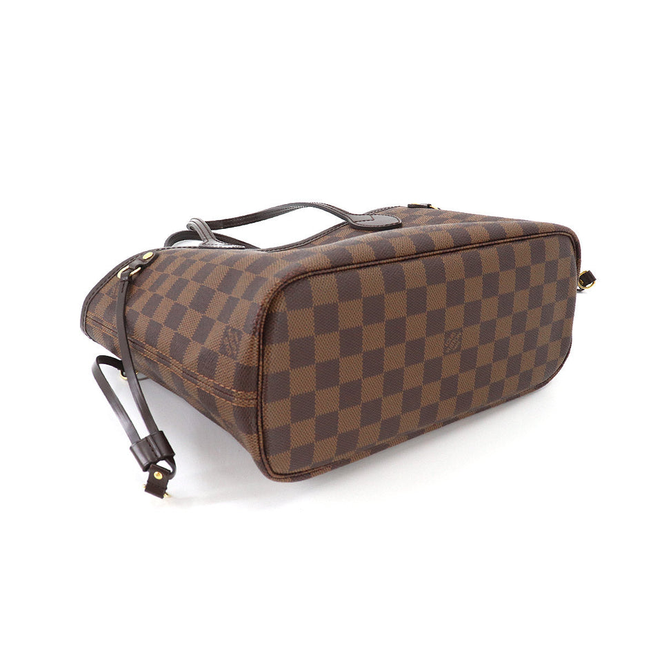 Louis Vuitton Damier Neverfull PM Tote Bag Ebene Brown