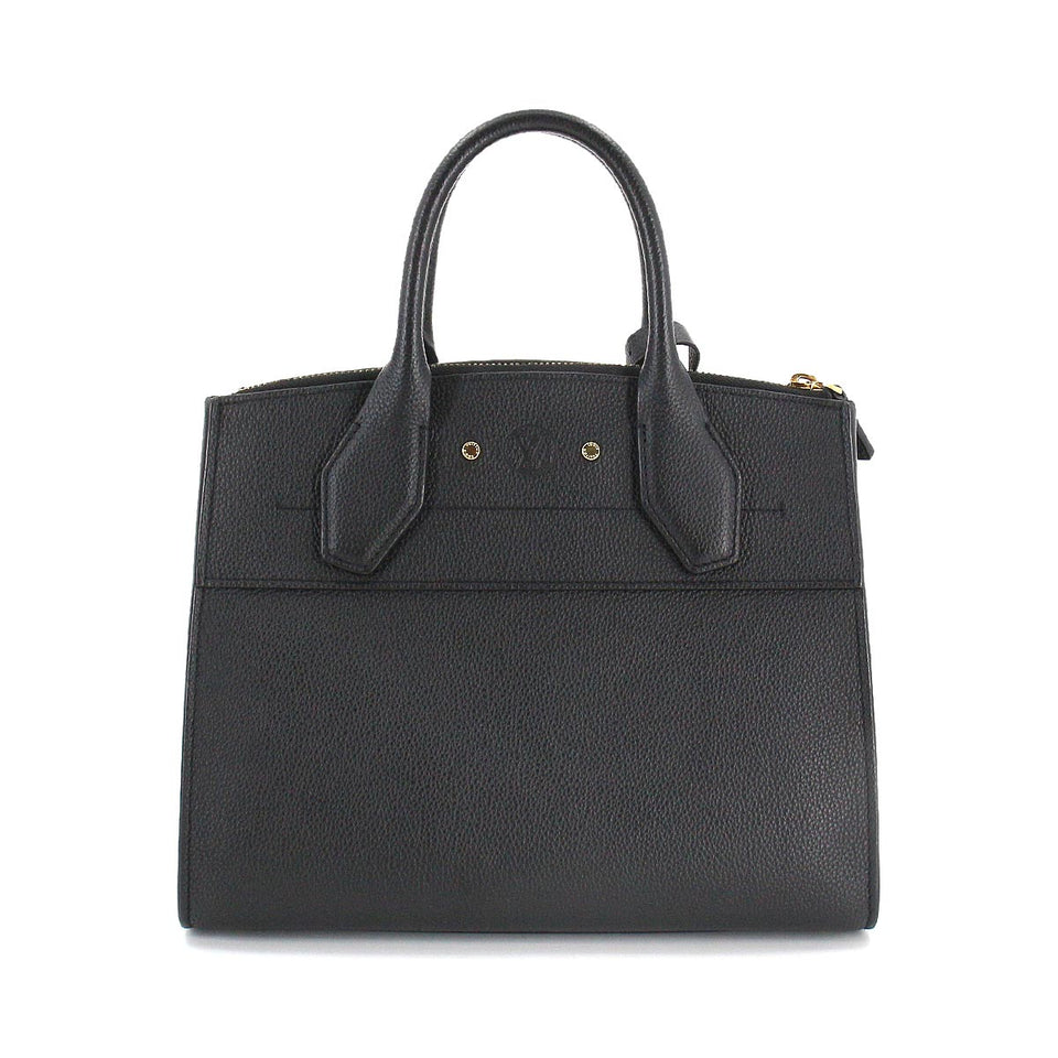 Louis Vuitton City Steamer PM 2way Shoulder Bag Leather Noir