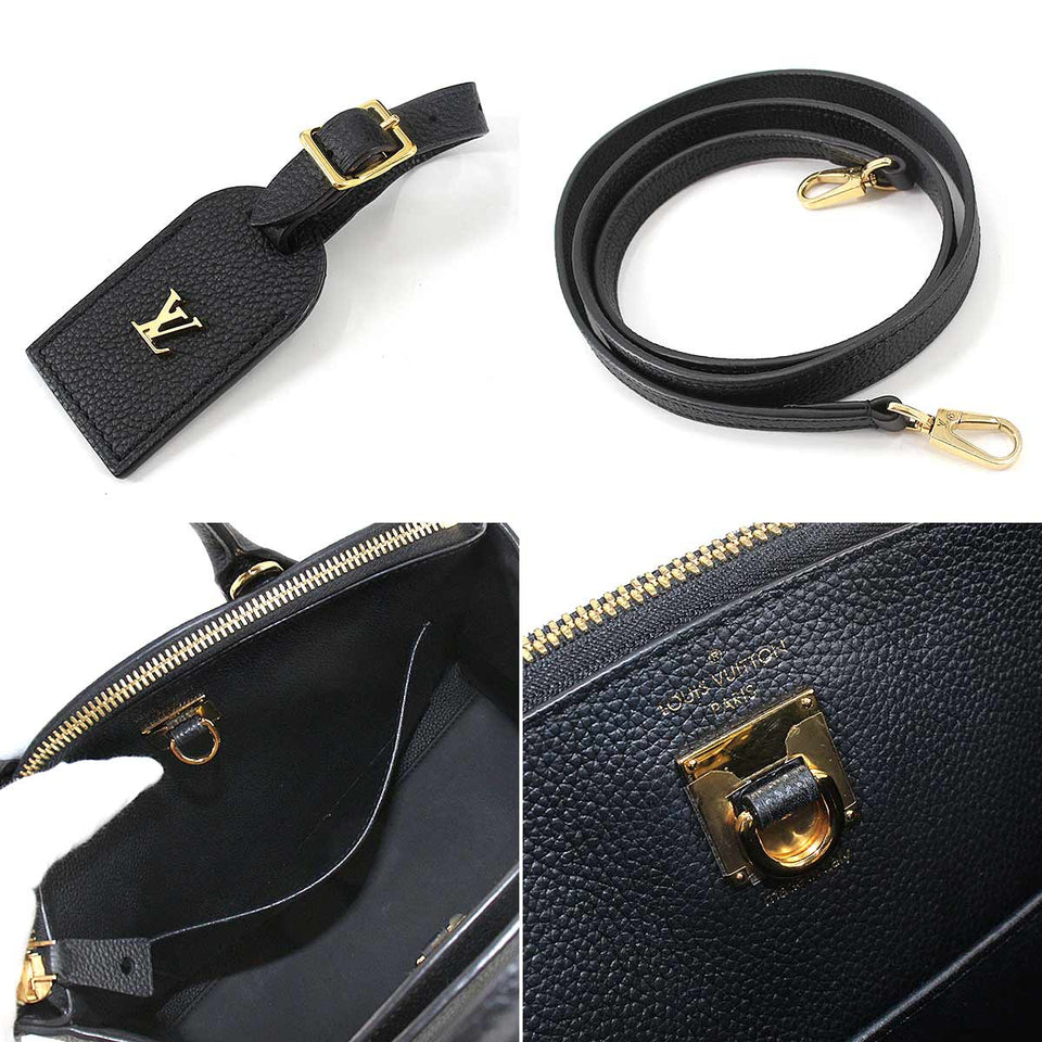 Louis Vuitton City Steamer PM 2way Shoulder Bag Leather Noir