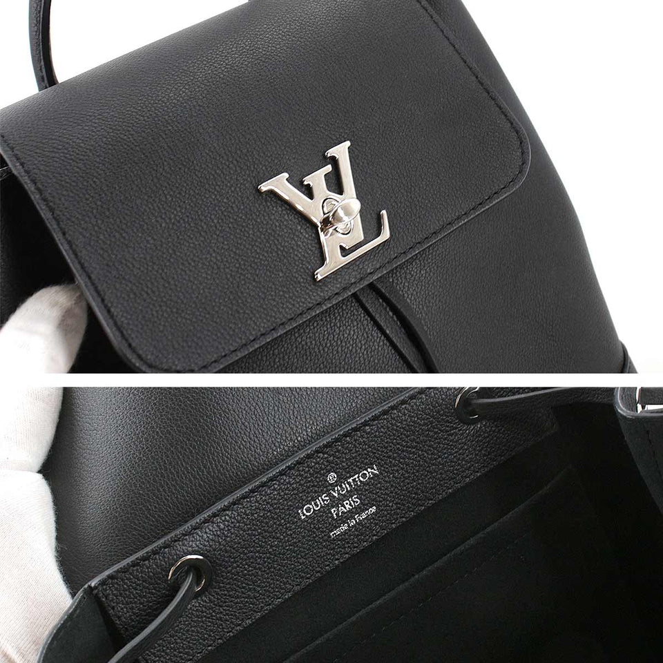 Louis Vuitton Lock Me Backpack Rucksack Leather Noir