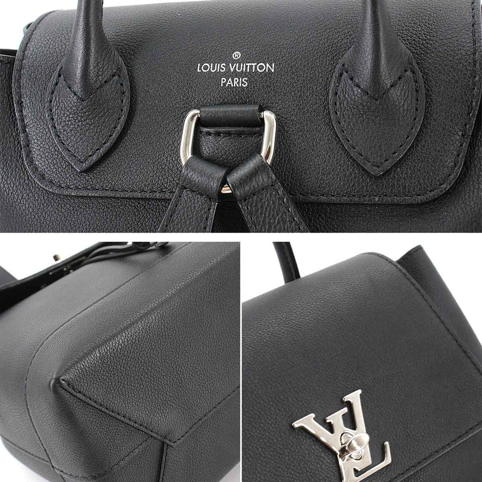 Louis Vuitton Lock Me Backpack Rucksack Leather Noir