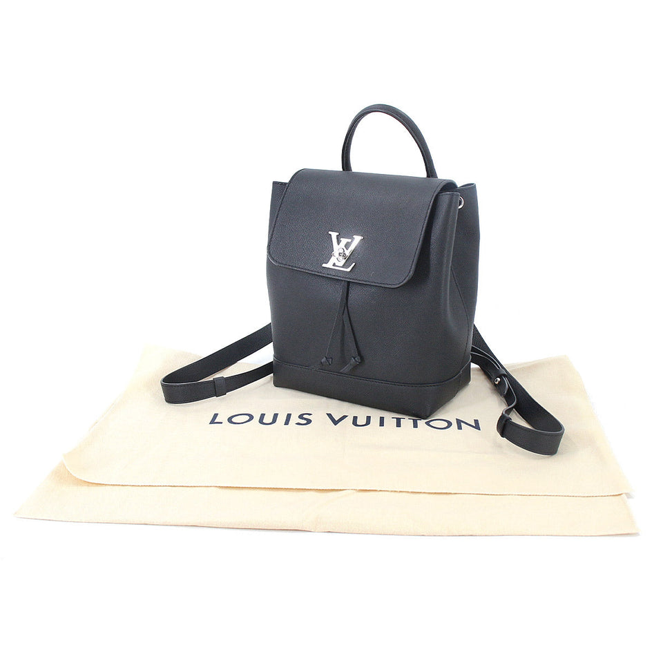 Louis Vuitton Lock Me Backpack Rucksack Leather Noir