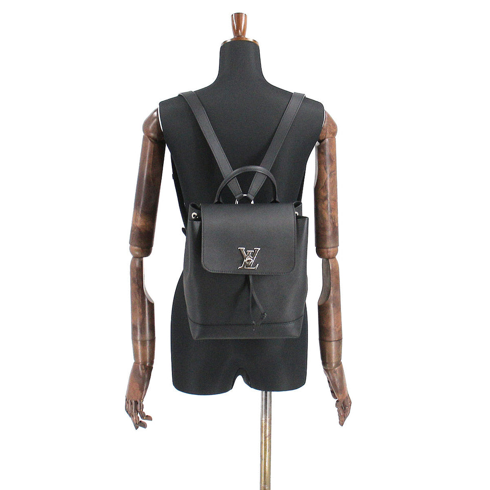 Louis Vuitton Lock Me Backpack Rucksack Leather Noir