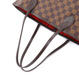 Louis Vuitton Damier Neverfull MM Tote Bag Ebene Cerise Brown