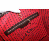 Louis Vuitton Damier Neverfull MM Tote Bag Ebene Cerise Brown