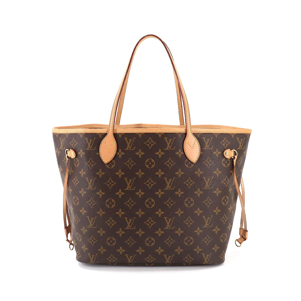 Louis Vuitton Monogram Neverfull MM Tote Bag Brown Beige