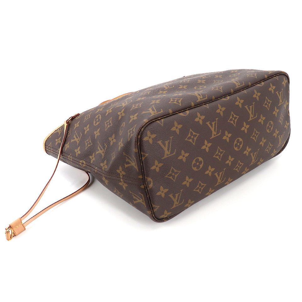 Louis Vuitton Monogram Neverfull MM Tote Bag Brown Beige