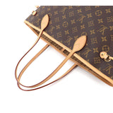 Louis Vuitton Monogram Neverfull MM Tote Bag Brown Beige