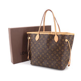 Louis Vuitton Monogram Neverfull MM Tote Bag Brown Beige