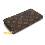 Louis Vuitton Monogram Zippy Round Zipper Long Wallet Brown