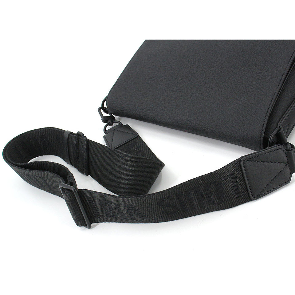 Louis Vuitton Aerogram Takeoff Messenger Shoulder Bag Leather Black