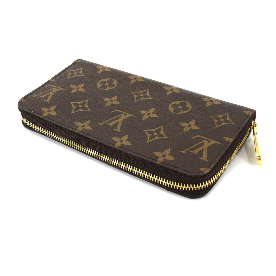 Louis Vuitton Monogram Zippy Wallet Round Zipper Long Brown