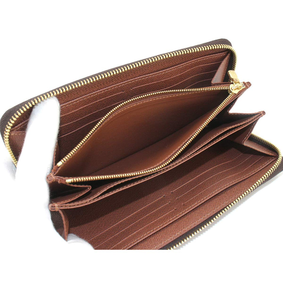 Louis Vuitton Monogram Zippy Wallet Round Zipper Long Brown