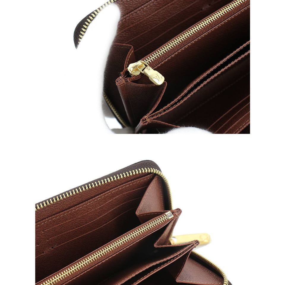 Louis Vuitton Monogram Zippy Wallet Round Zipper Long Brown