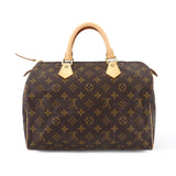 Louis Vuitton Monogram Speedy 30 Hand Bag Brown Gold Hardware