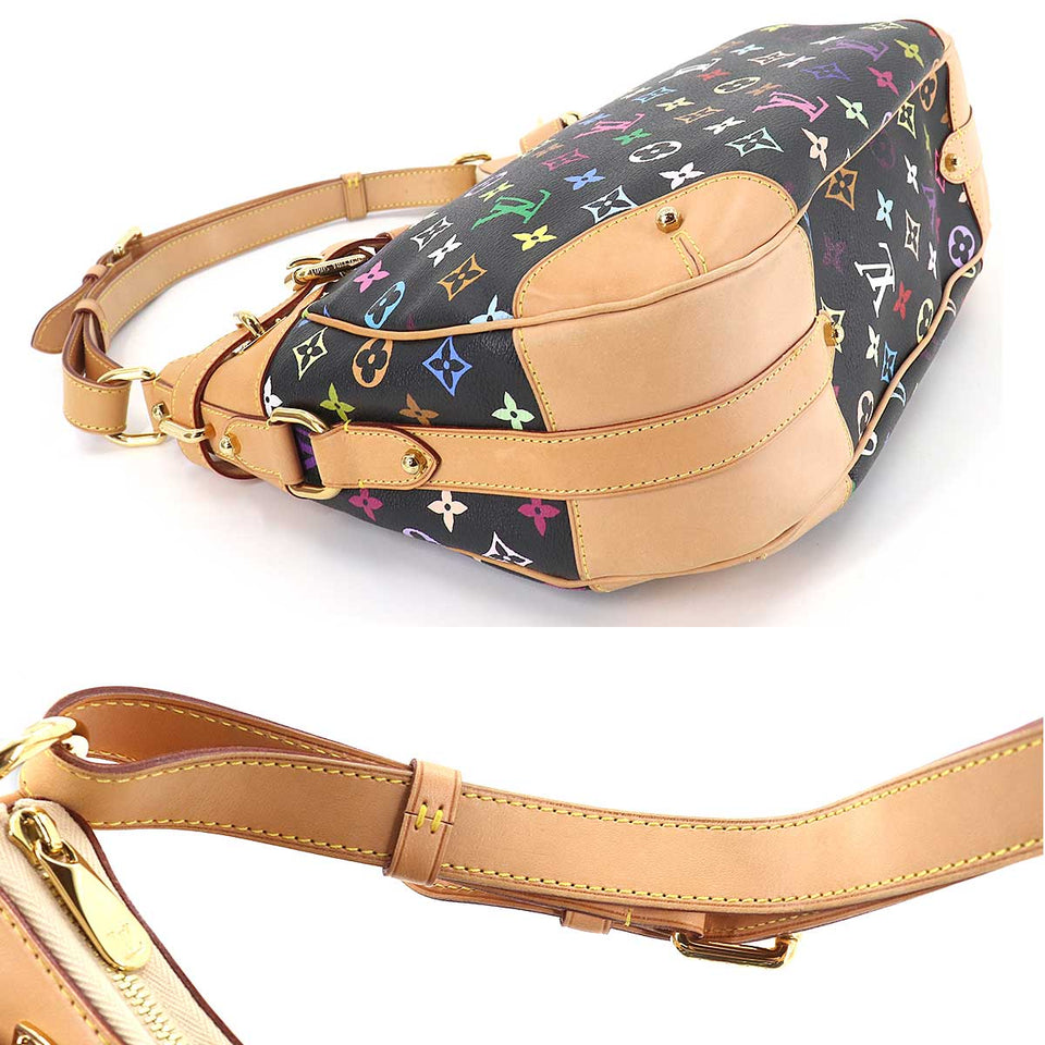 Louis Vuitton Monogram Multicolor Greta Shoulder Bag Noir Black